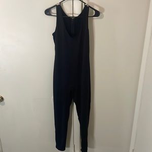 Two piece black bodysuit with crop Top